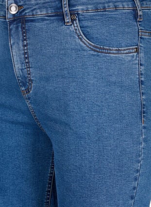  Shorts en jean moulants à taille haute, Blue Denim, Packshot image number 2