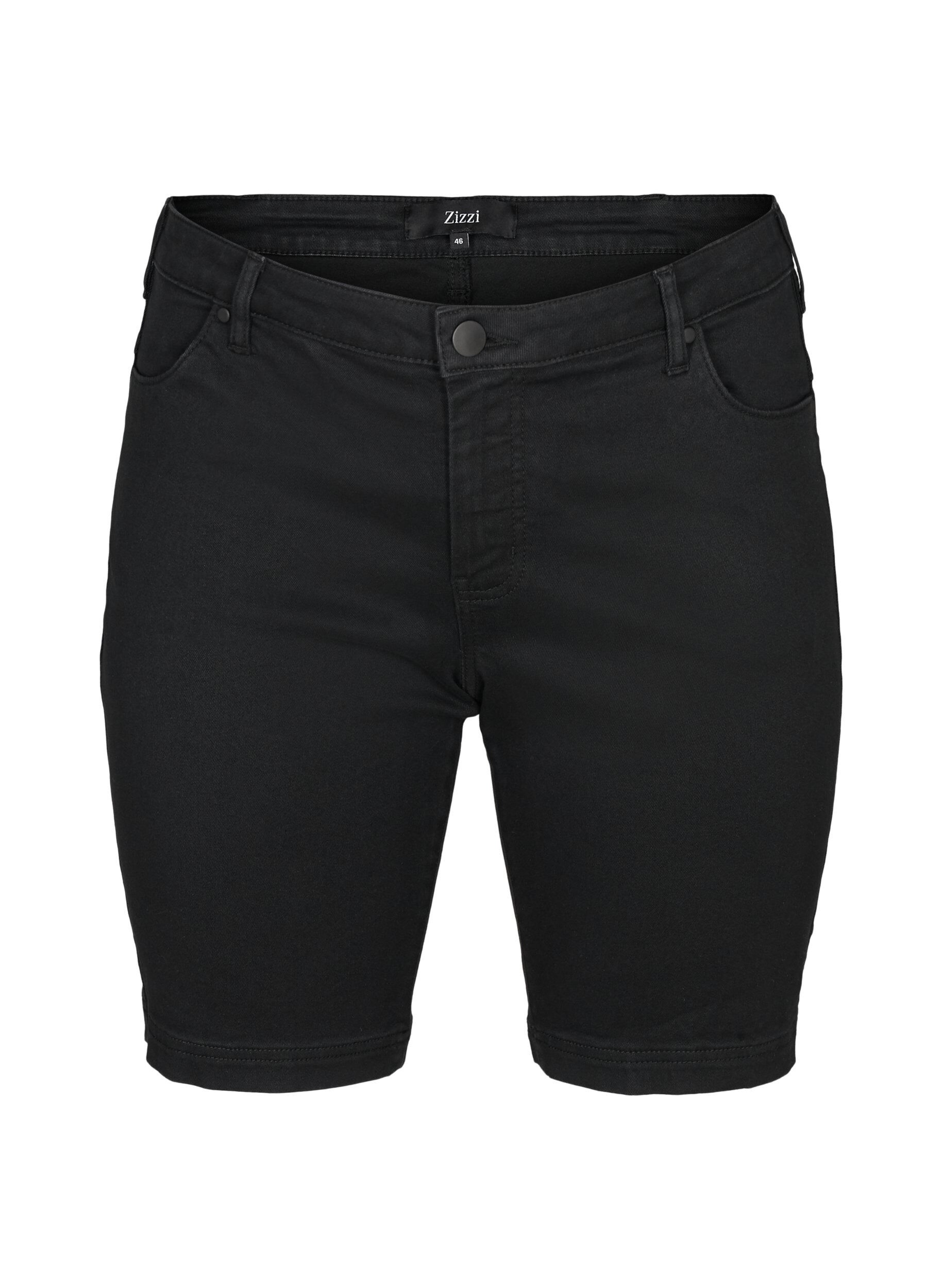 Zizzi Short Emily pr&ecirc;t du corps, taille normale, Noir, Packshot image number 0