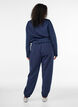 Sweatpants met hoge taille en trekkoord, Blauw, Model image number 1
