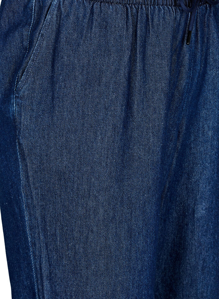 Jeans coupe droite &agrave; taille &eacute;lastique, Bleu, Packshot image number 2