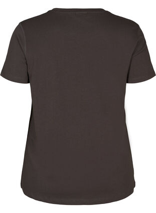 Katoenen t-shirt met korte mouwen en print, Grey, Packshot image number 1