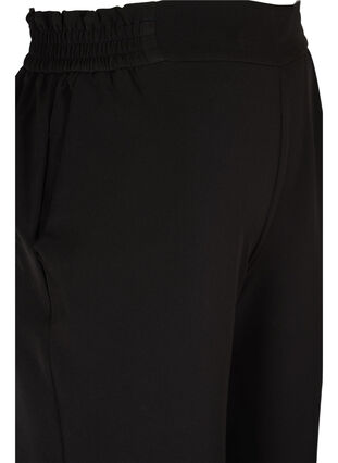 Pantalon de couleur unie et évasé, Black, Packshot image number 3