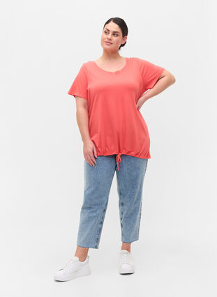 T-shirt met korte mouwen en verstelbare onderkant, Dubarry, Model image number 2