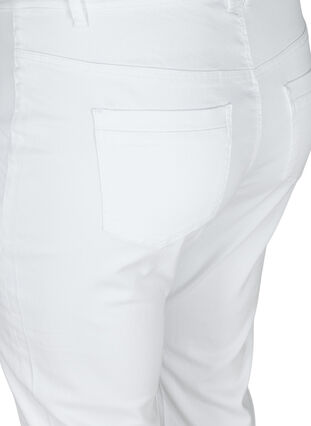 Nauwsluitende capri broek met splitjes, White, Packshot image number 3