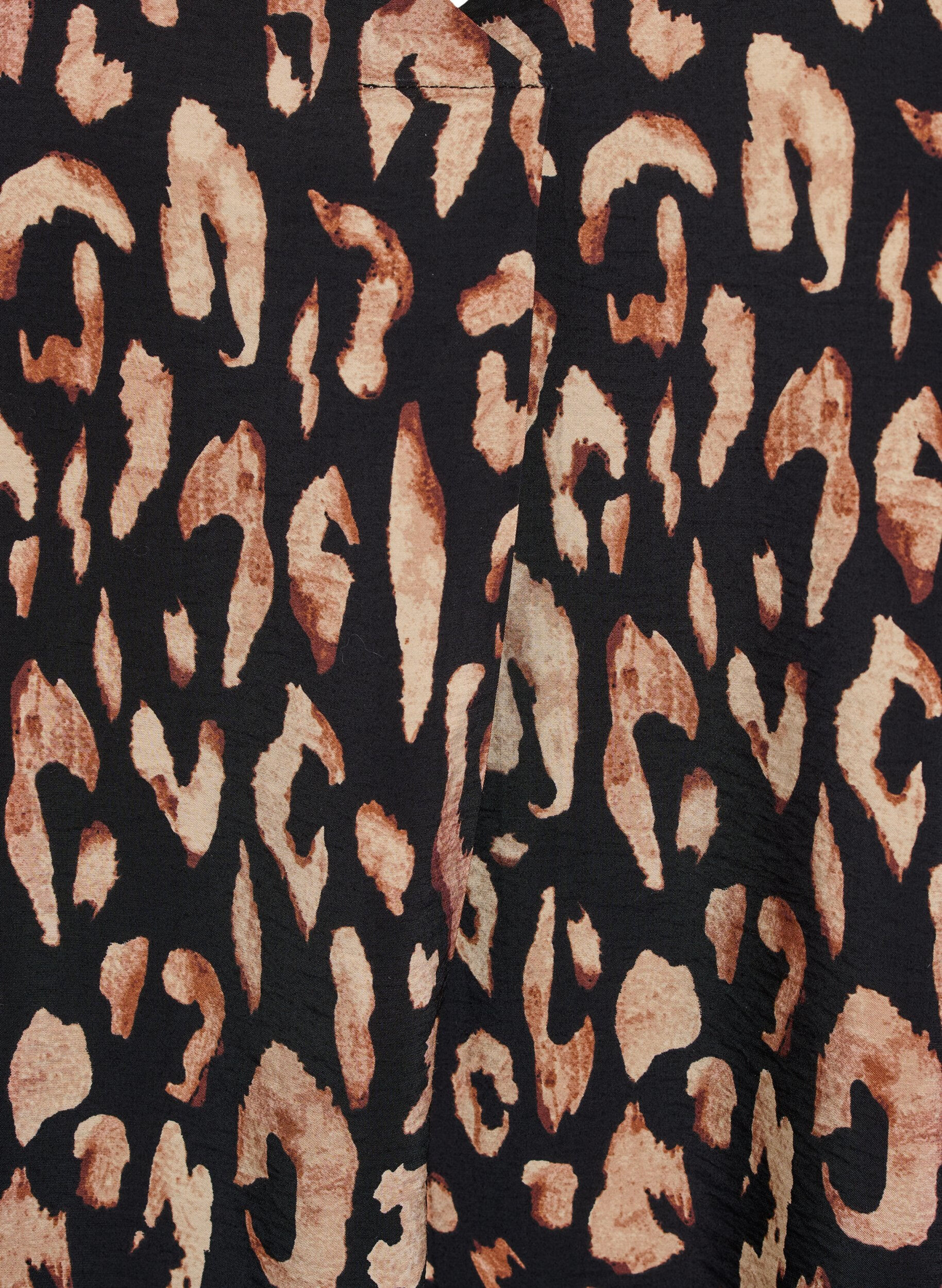 ZizziRobe &agrave; col en V en viscose, Noir, Packshot image number 2