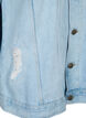Loszittend denim jack met slijtagedetails, Light blue denim, Packshot image number 3