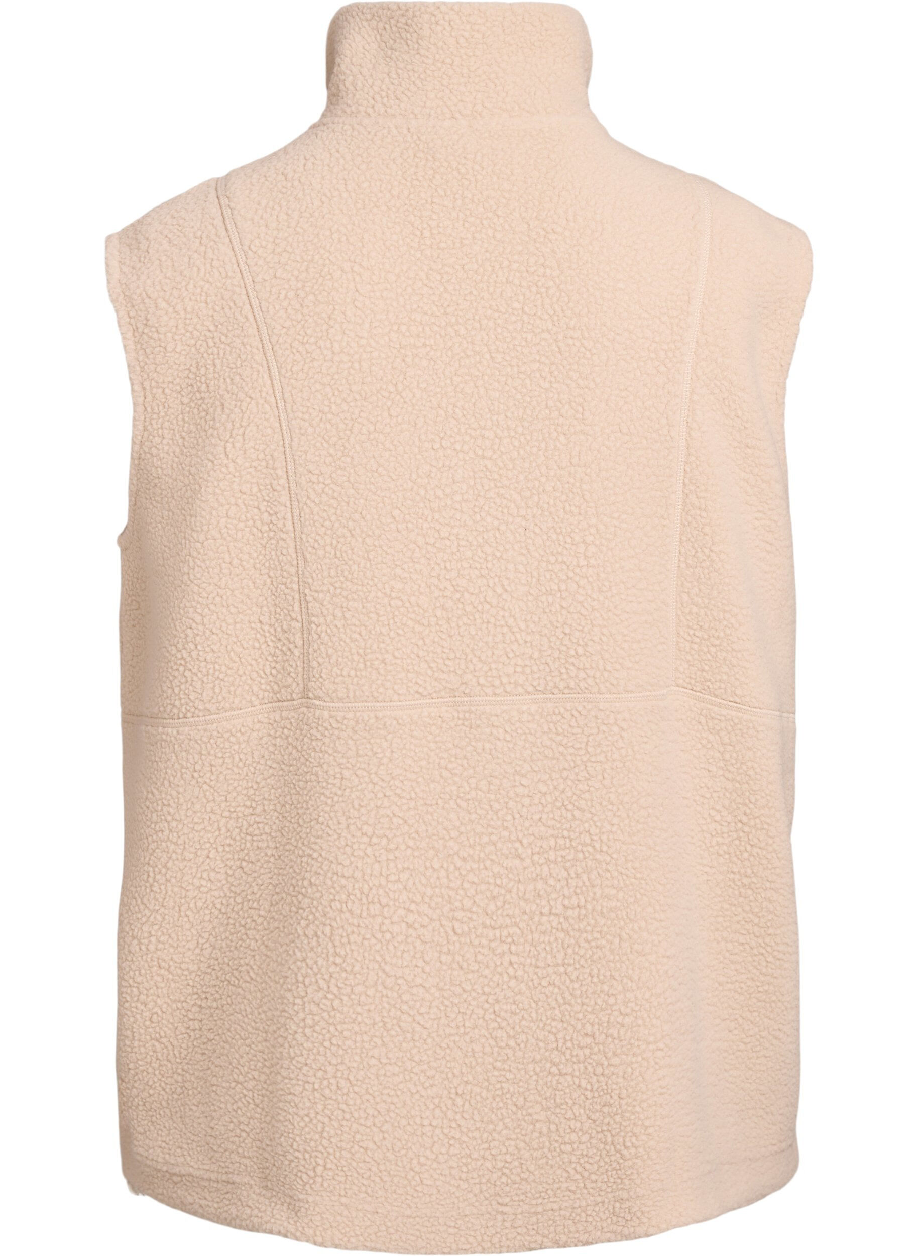 ZizziTeddy vest met zakken, Beige, Packshot image number 1