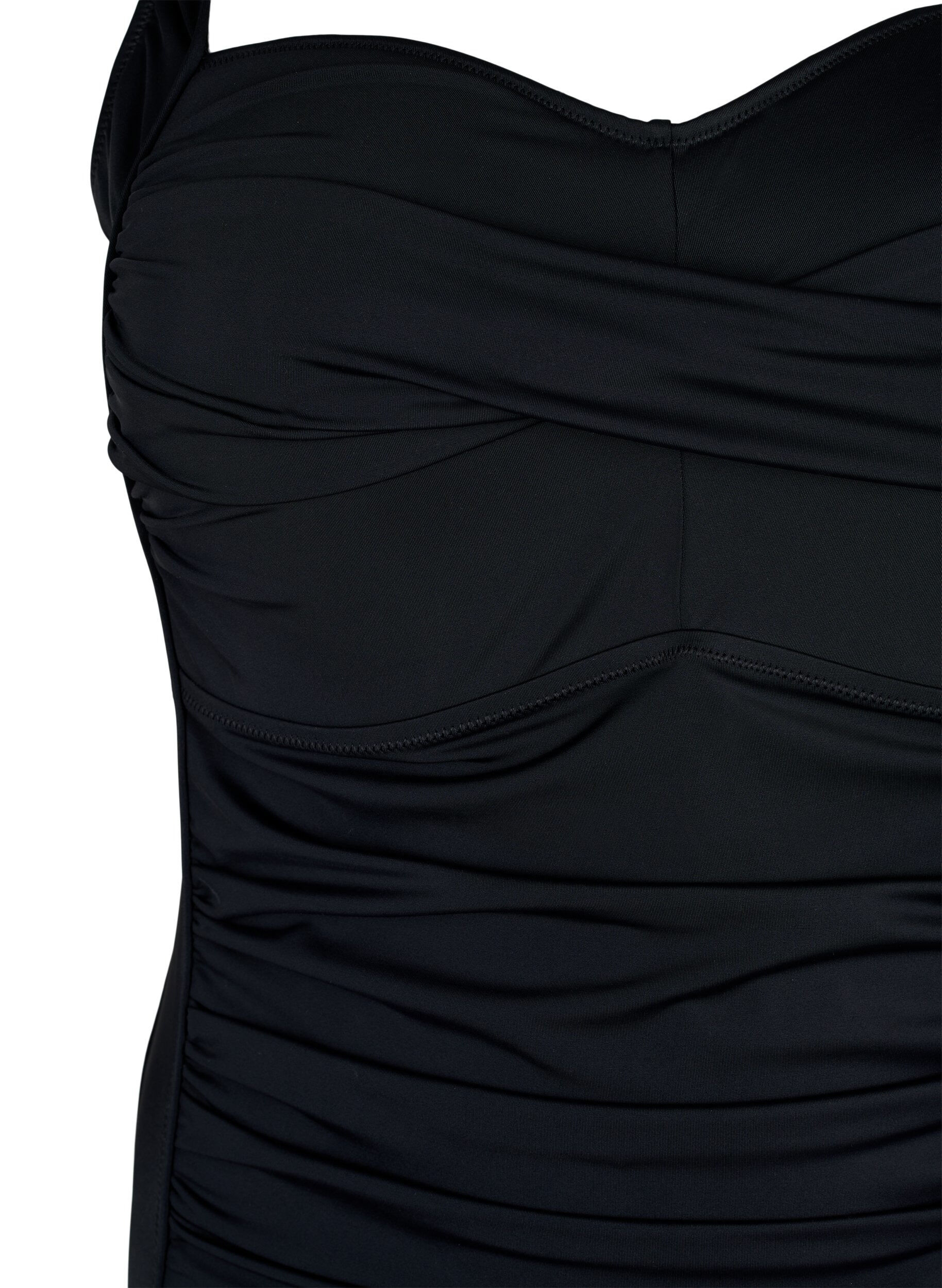 Zizzi Maillot de bain matelass&eacute; avec draperies, Noir, Packshot image number 2