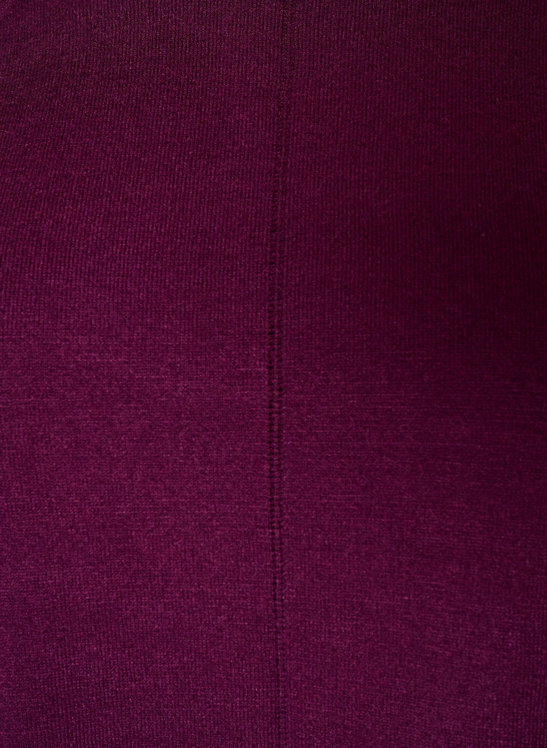 ZizziChemisier en tricot avec col rond et motif tricot, Bordeaux, Packshot image number 2