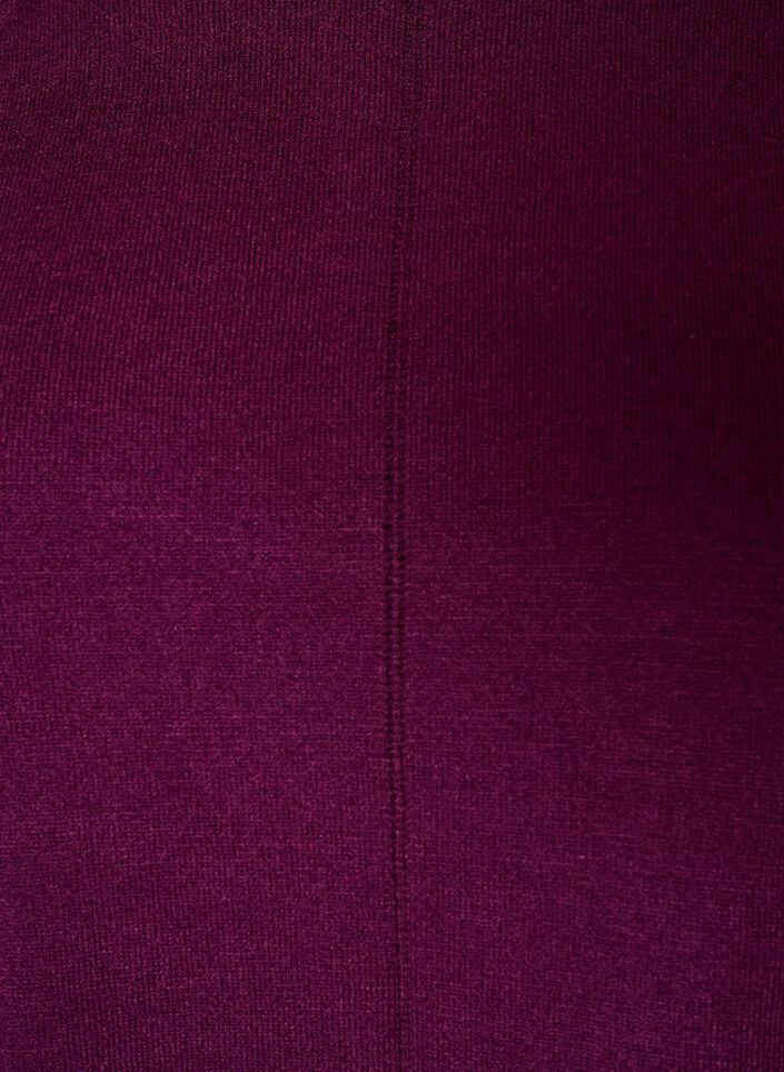 Chemisier en tricot avec col rond et motif tricot, Bordeaux, Packshot image number 2