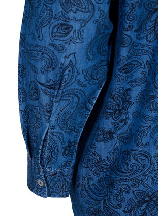 Chemise en coton à carreaux, Blue Paisley, Packshot image number 3
