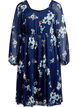 Chiffon feestjurk met lange mouwen, Blauw, Packshot image number 0