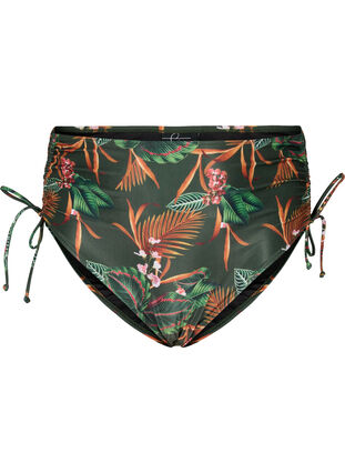 Druk bikini bodems met een hoge taille, Boheme Palm Aop , Packshot image number 0