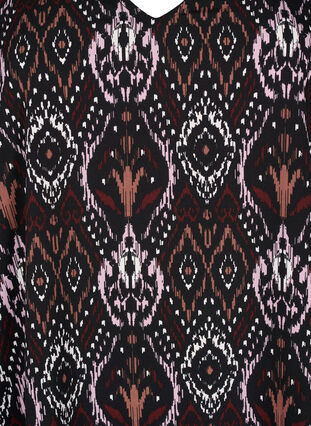 Robe FLASH à col en V avec imprimé à fleur, Black Rose Ethnic, Packshot image number 2