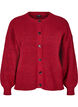 Vest van ribtricot met knopen, Rood, Packshot image number 0