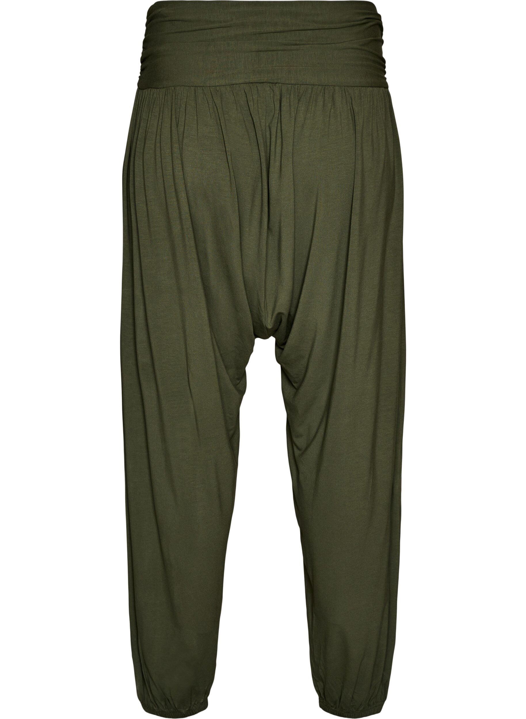 ZizziLoszittende harembroek, Groen, Packshot image number 1