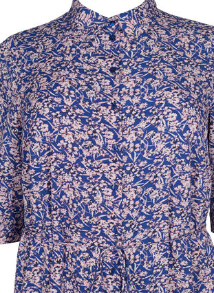 FLASH - Robe chemise à imprimé floral, Strong Blue Flower, Packshot image number 2