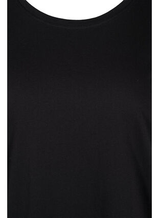 Katoenen t-shirt met elleboogmouwen, Black, Packshot image number 2
