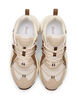 Wide fit - Sneakers met contrasterende veterdetails, Beige, Packshot image number 2
