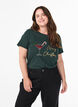 Kerst T-shirt van biologisch katoen, Groen, Model image number 0