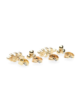 Boucles d'oreilles en lot de 2, Gold, Packshot image number 1