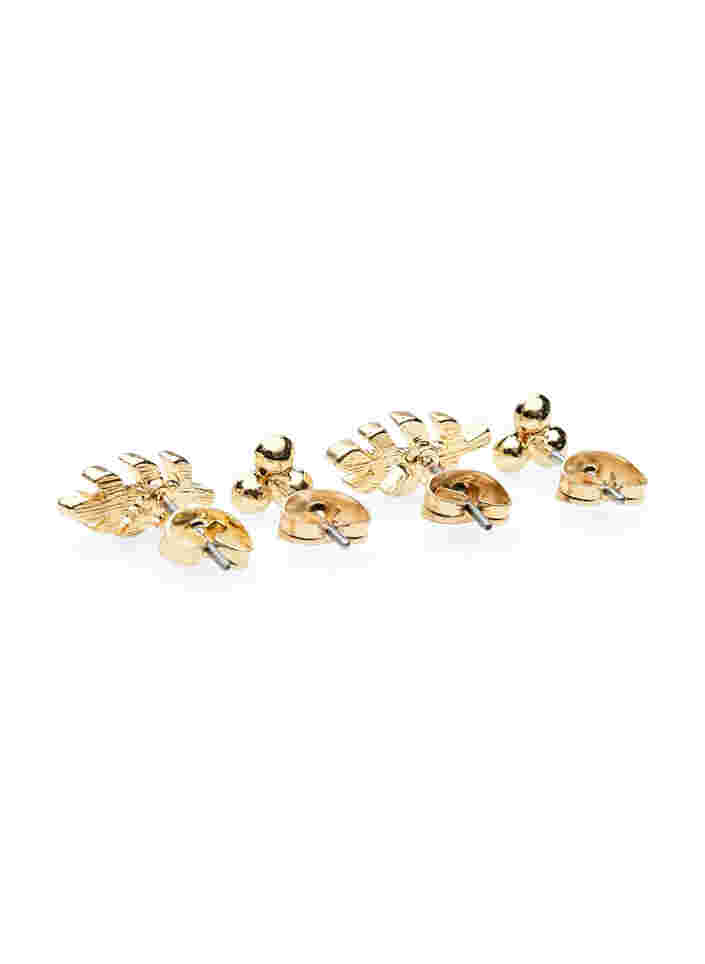 Boucles d'oreilles en lot de 2, Gold, Packshot image number 1