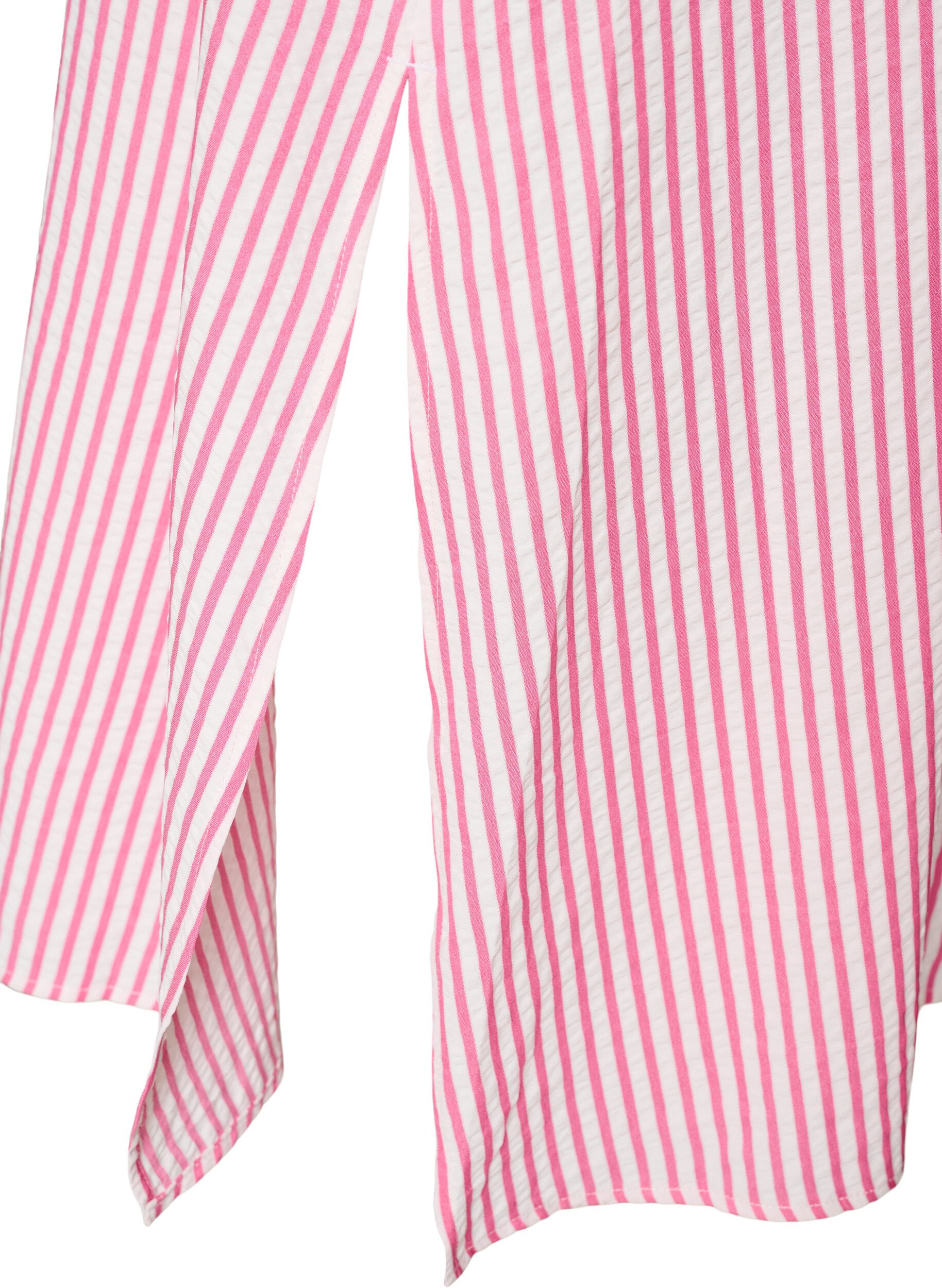 ZizziRobe-chemise longue jusqu&rsquo;aux chevilles avec ceinture &agrave; nouer et rayures, Rose, Packshot image number 3