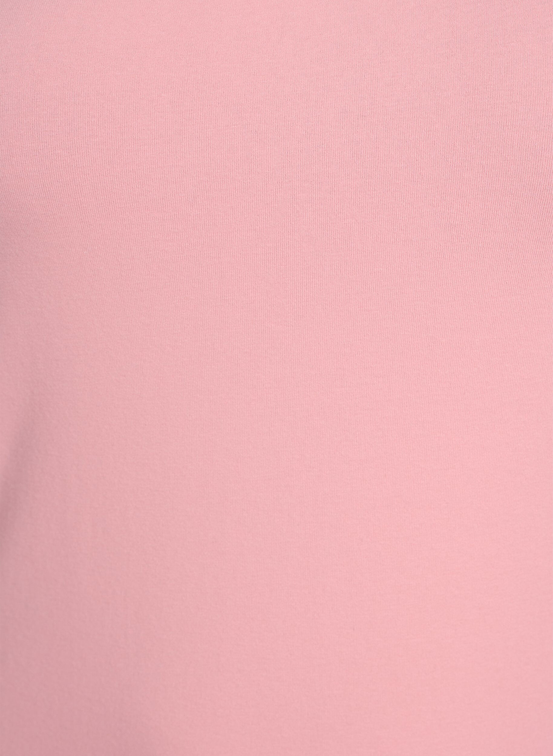 ZizziEffen gekleurd basic top in katoen, Roze, Packshot image number 2