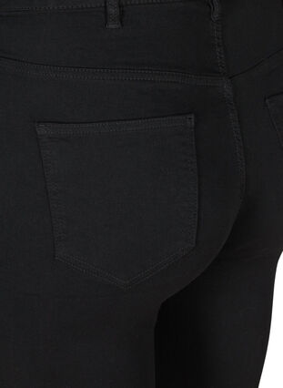 Short en jean moulant avec bords bruts, Black, Packshot image number 3