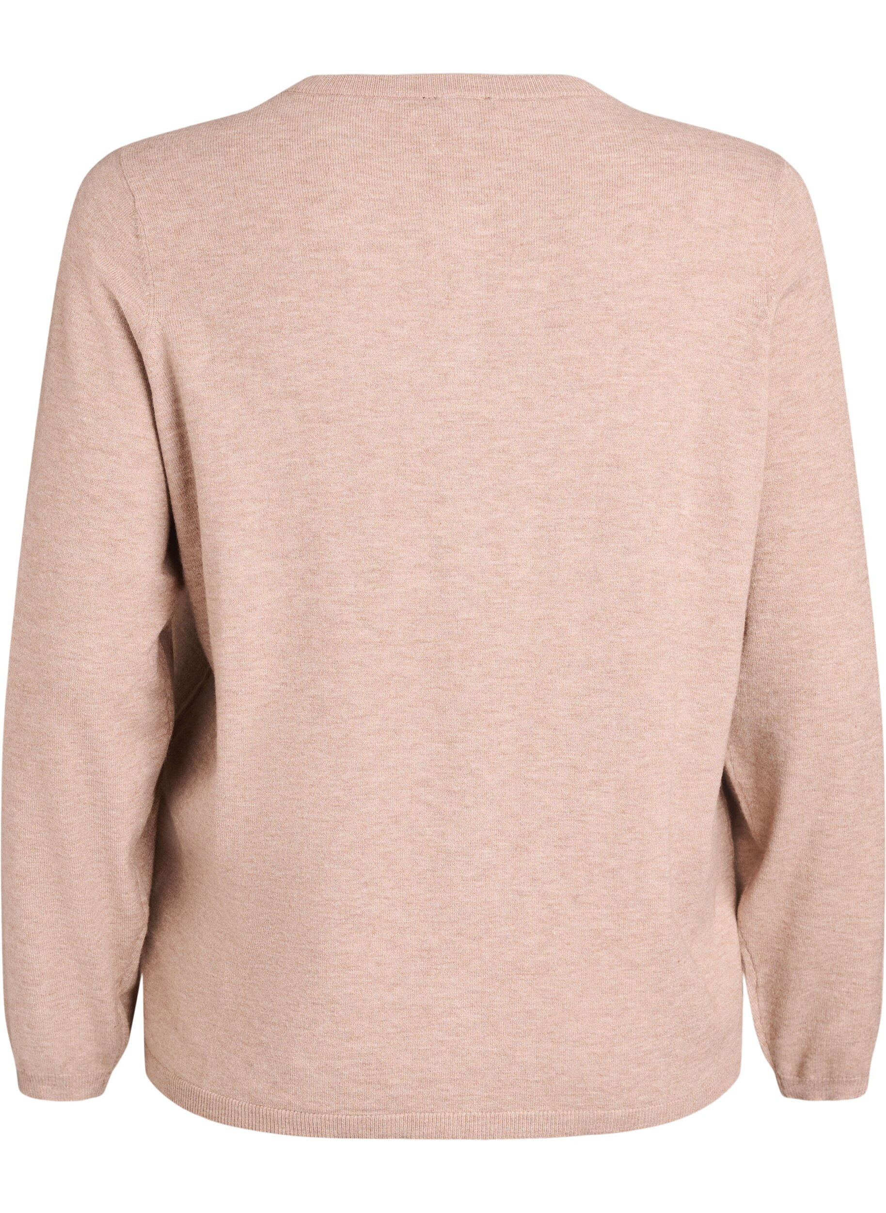 ZizziCardigan met ronde knopen, Beige, Packshot image number 1