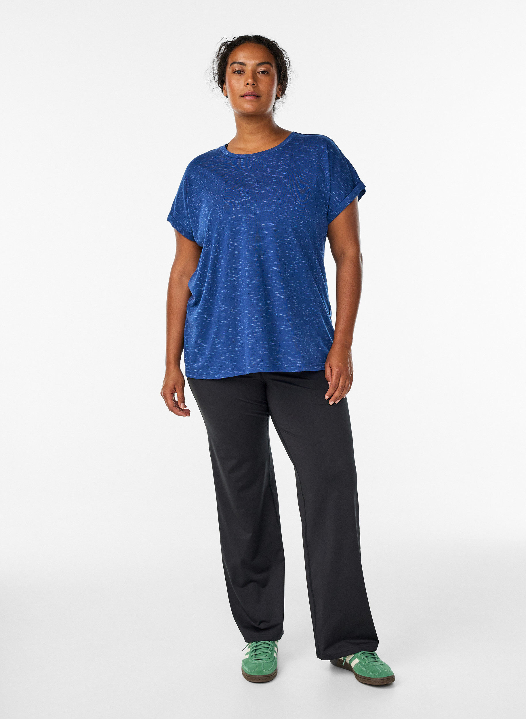 ZizziT-shirt d'entra&icirc;nement ample &agrave; manches courtes, Bleu, Model image number 1