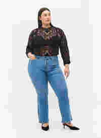 Jeans bootcut Ellen à taille haute, Light blue, Model