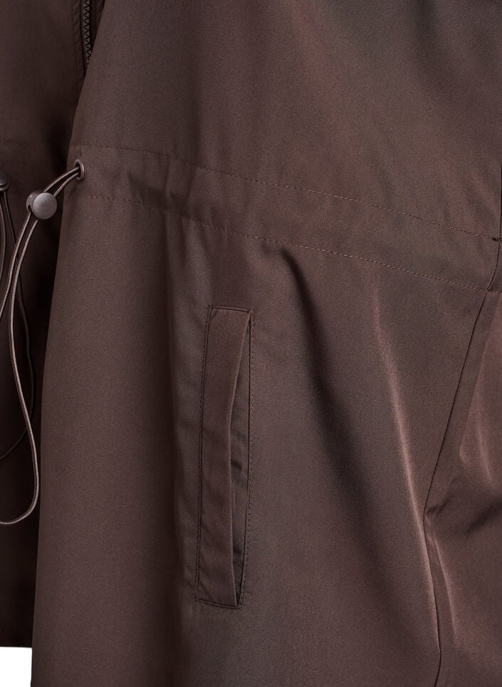 Mouwloos vest met een elastische taille, Bruin, Packshot image number 3