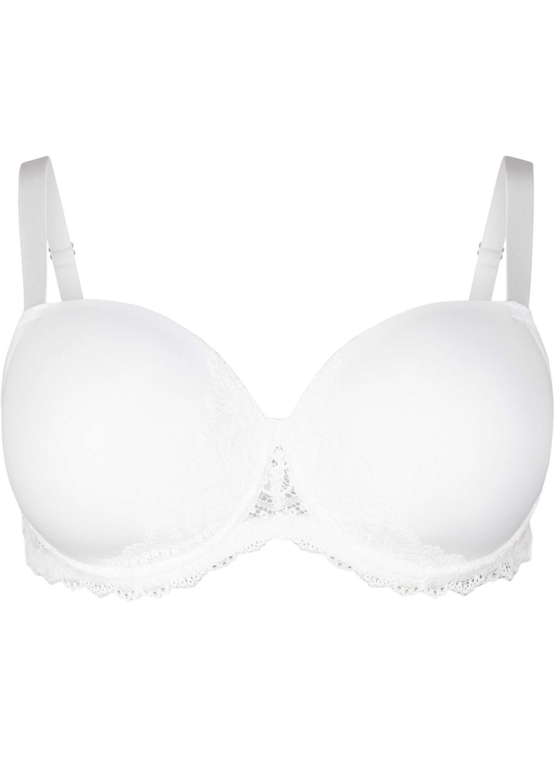 Zizzi Soutien-gorge moul&eacute; avec d&eacute;tails en dentelle, Blanc, Packshot image number 0