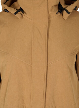 Veste Softshell longue à capuche, Golden Brown Mel., Packshot image number 2