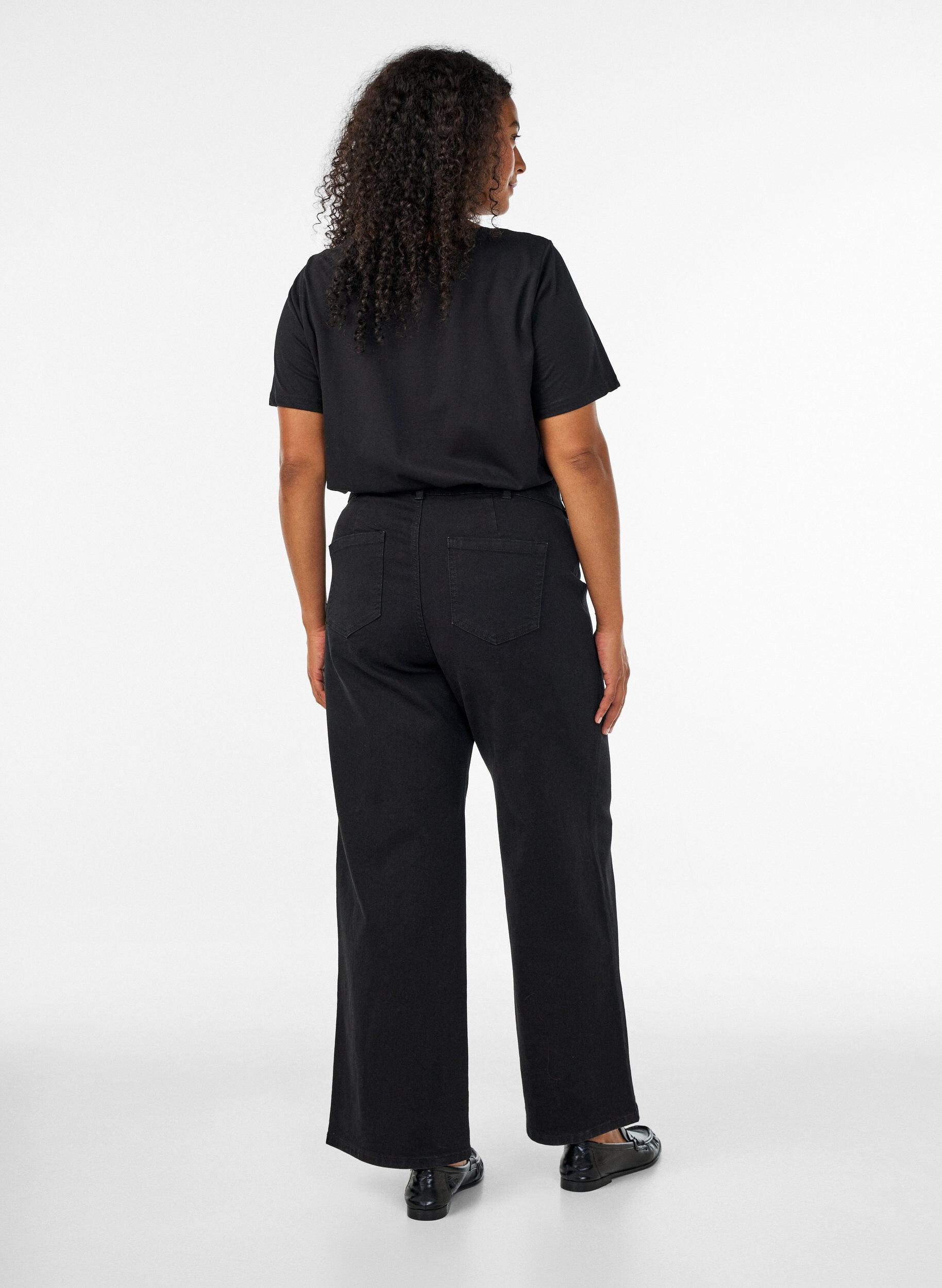 ZizziJeans met wijde pijpen, Zwart, Model image number 1