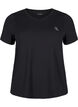 Slim fit sport T-shirt met ronde hals, Black, Packshot image number 0