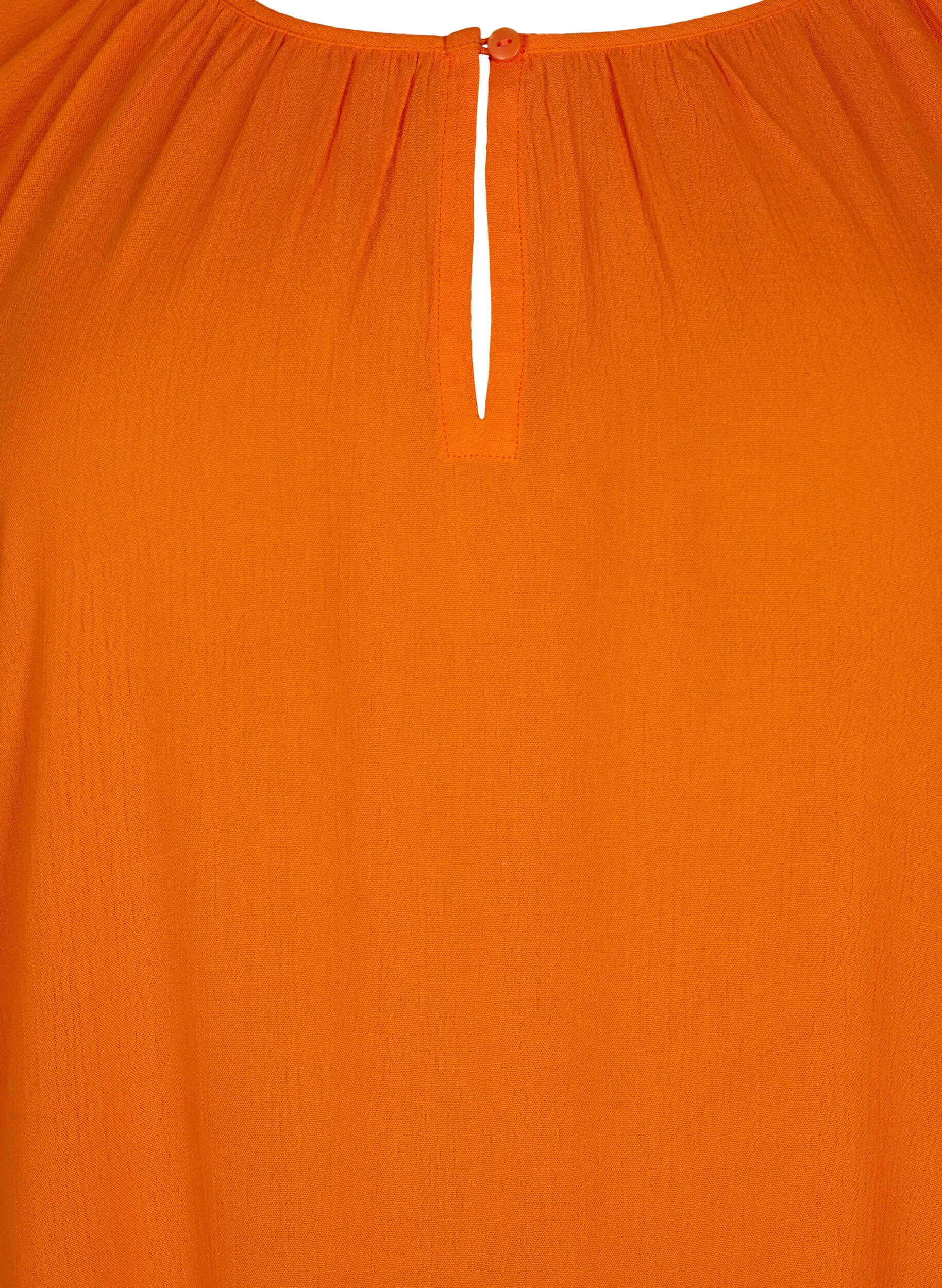 Zizzi Tunique en viscose &agrave; manches 3/4, Orange, Packshot image number 2