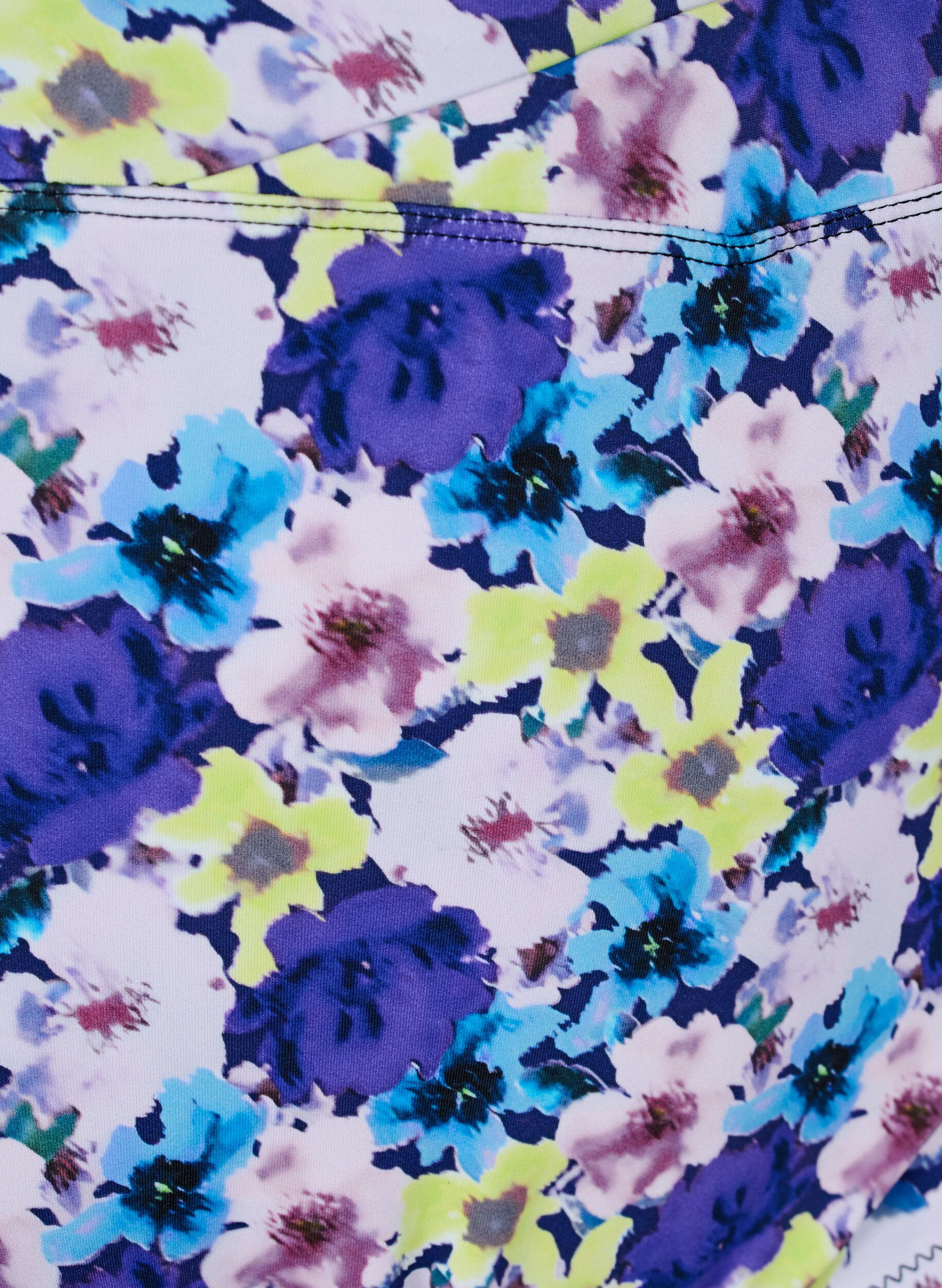 ZizziHoge taille bloemen bikinibroekje, Paars, Packshot image number 2