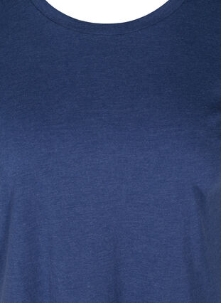 T-shirt en mélange coton, Twilight Blue Mel., Packshot image number 2