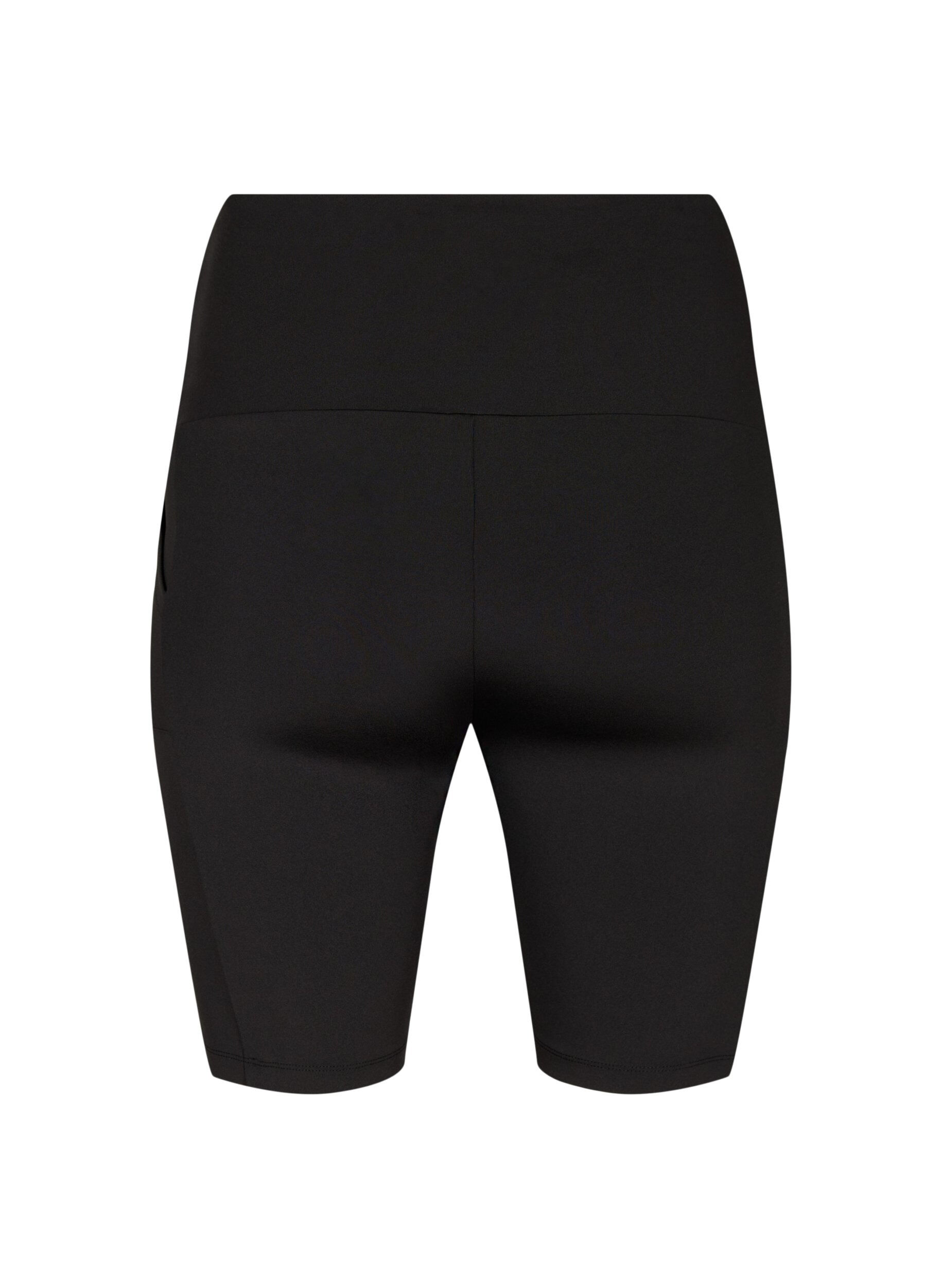 Zizzi Short &agrave; taille haute, ajust&eacute; avec poches, Black, Packshot image number 1
