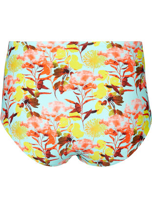 Bikinibroekje met extra hoge taille en print, Bright Flower, Packshot image number 1