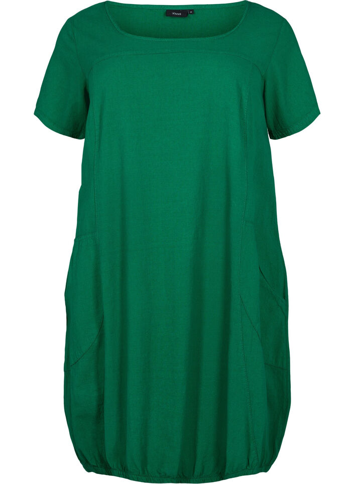 Robe en coton à manches courtes, Verdant Green, Packshot image number 0
