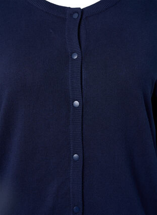 Cardigan côtelé avec fermeture à boutons, Navy Blazer, Packshot image number 2