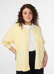 Fijngebreide vest met ronde hals, Geel, Model image number 0
