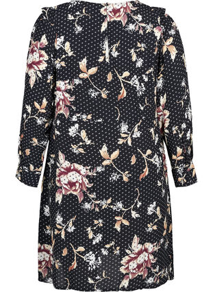 Viscose jurk in bloemenprint, AOP: FLOWER, Packshot image number 1