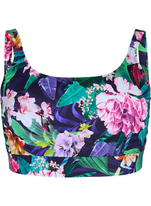 Haut de bikini avec bretelles réglables, Flower Print, Packshot image number 0