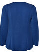 Blouse en jersey c&ocirc;tel&eacute; &agrave; coupe &eacute;vas&eacute;e, Bleu, Packshot image number 1