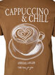 Katoenen T-shirt met print, Bruin, Packshot image number 3