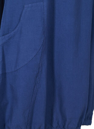 Robe en coton à manches courtes, Twilight Blue, Packshot image number 3